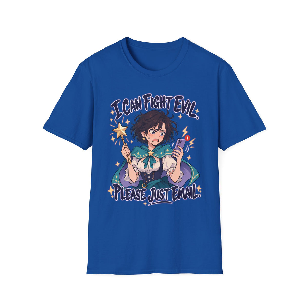 Working Witch | I Can Fight Evil, Please Just Email | Cute Anime T Shirt