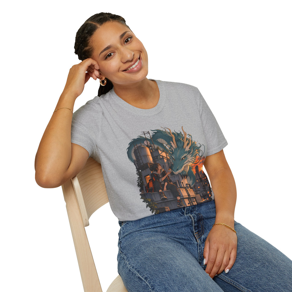 Serpent Cityscape | Urban Japanese Dragon T-Shirt
