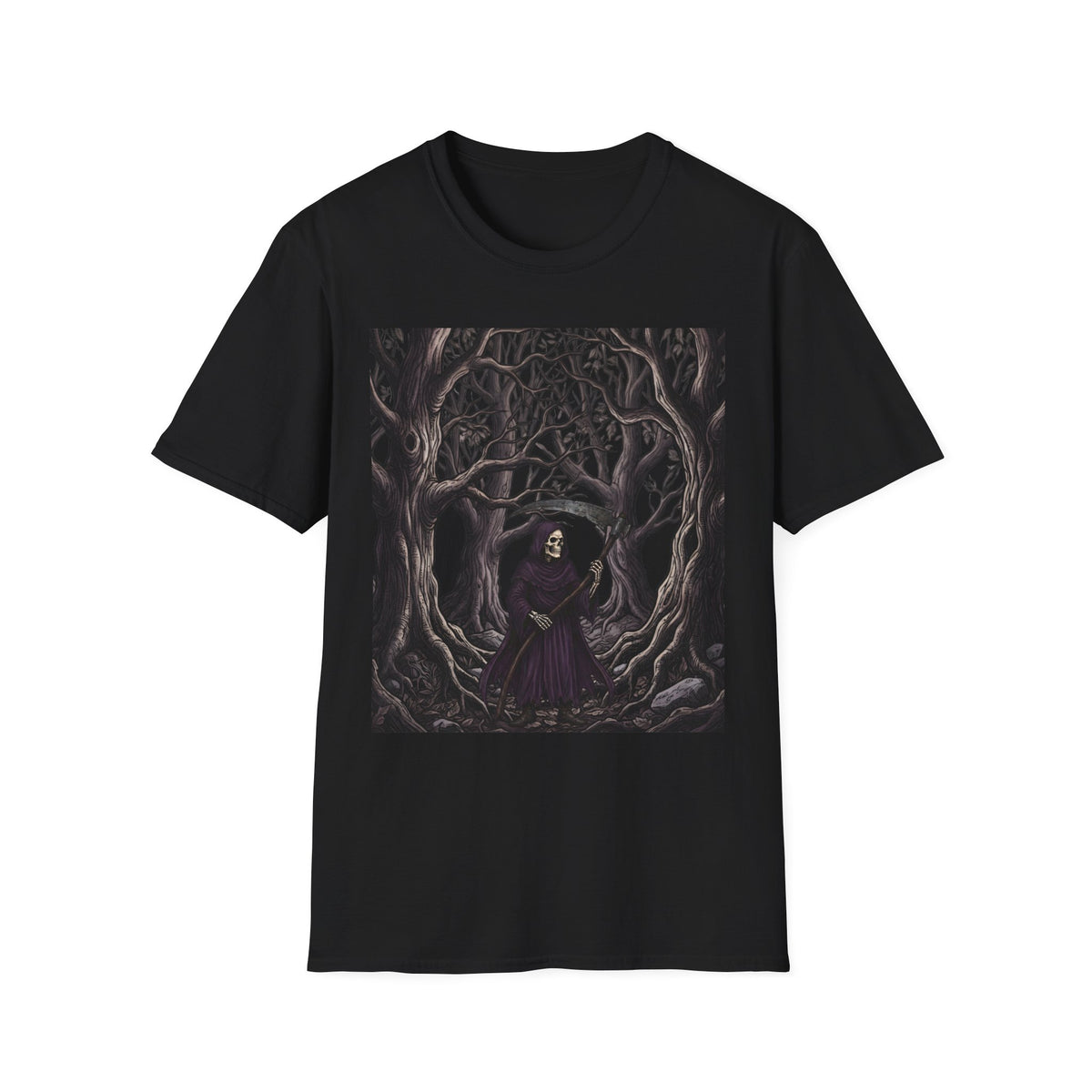 Roam the Woods - T-Shirt, Gothic / Dark Fantasy Grim Reaper Design