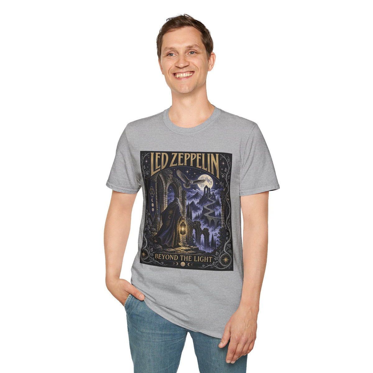 Led Zeppelin 'Beyond the Light' Concert Tee — Vintage Moonlight Rock T-Shirt