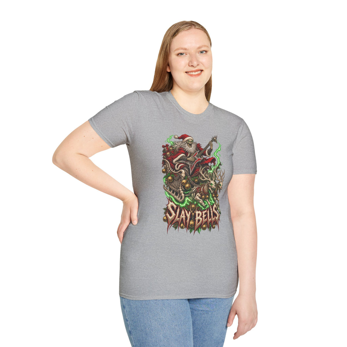 Slay Bells | Santa Clauses Horror Christmas T-Shirt
