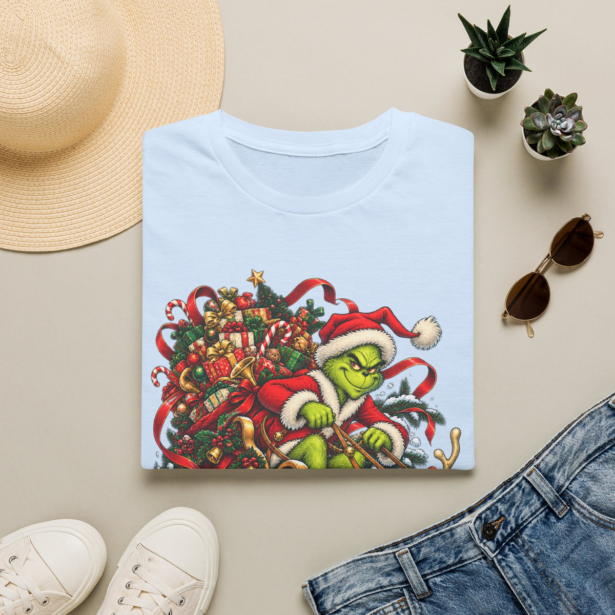 Grinch & Max Sleigh Ride | Funny Christmas T Shirt