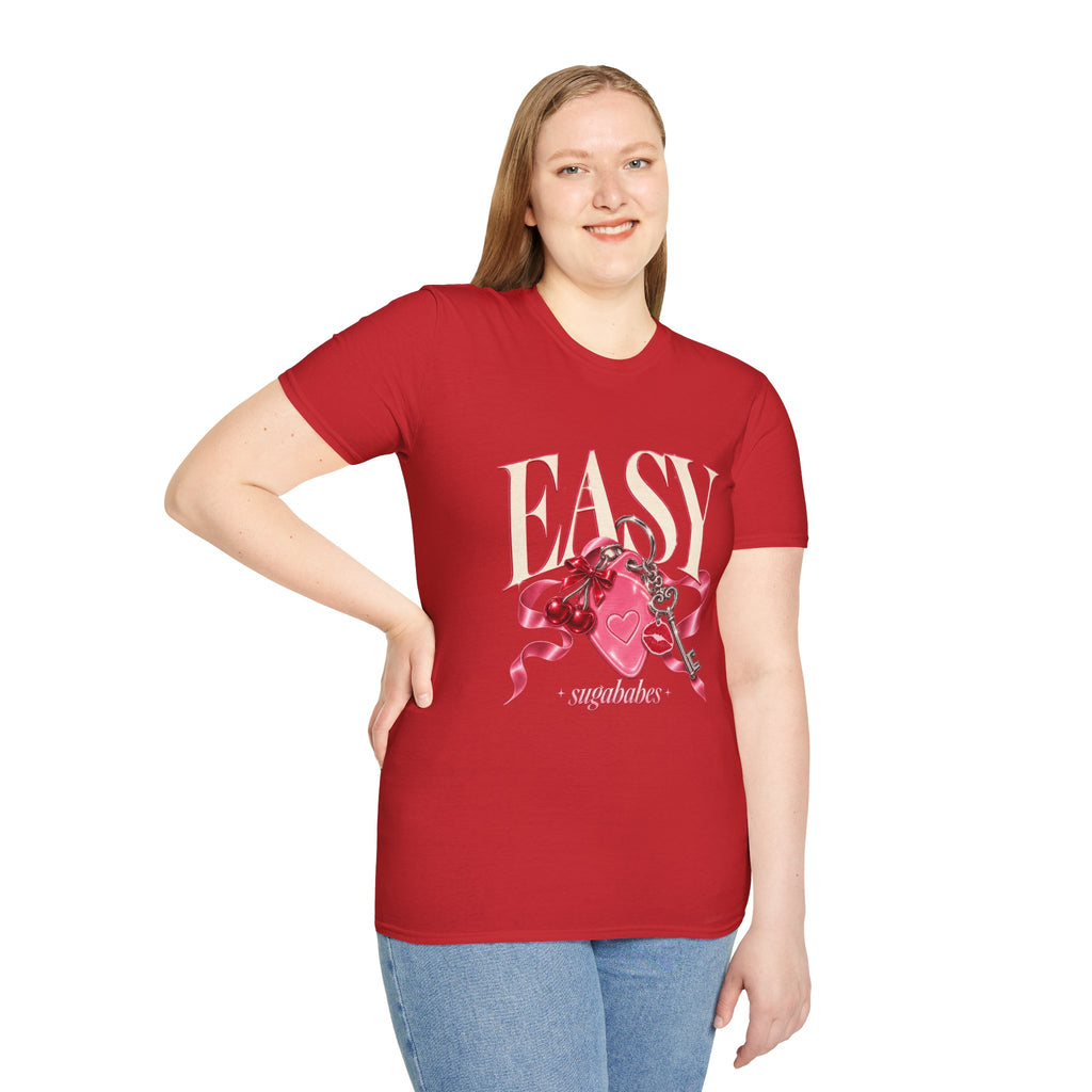 Sugababes | Easy Lockheart Pink Key & Heart Graphic T Shirt