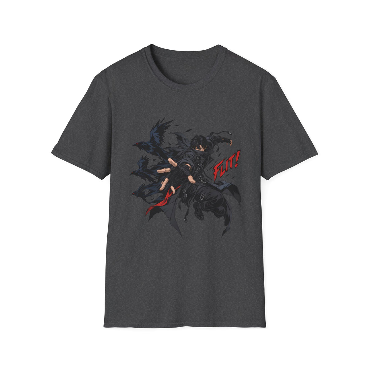 FLINT! | Dark Crow Japanese Anime Samurai Graphic Shirt