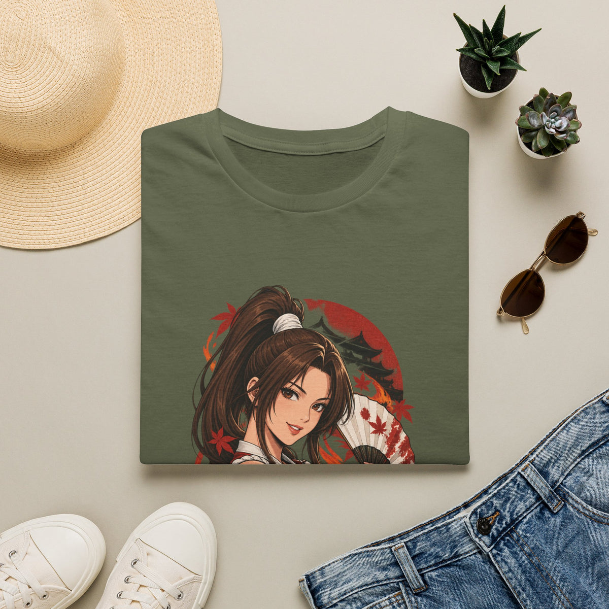 Mai Shiranui | Fatal Fury | Anime Pin Up Kimono Girl T-Shirt