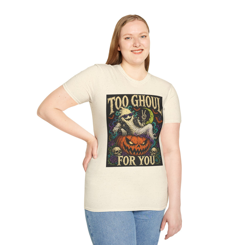Too Ghoul For You T-Shirt — Retro Halloween Ghost Pumpkin Tee