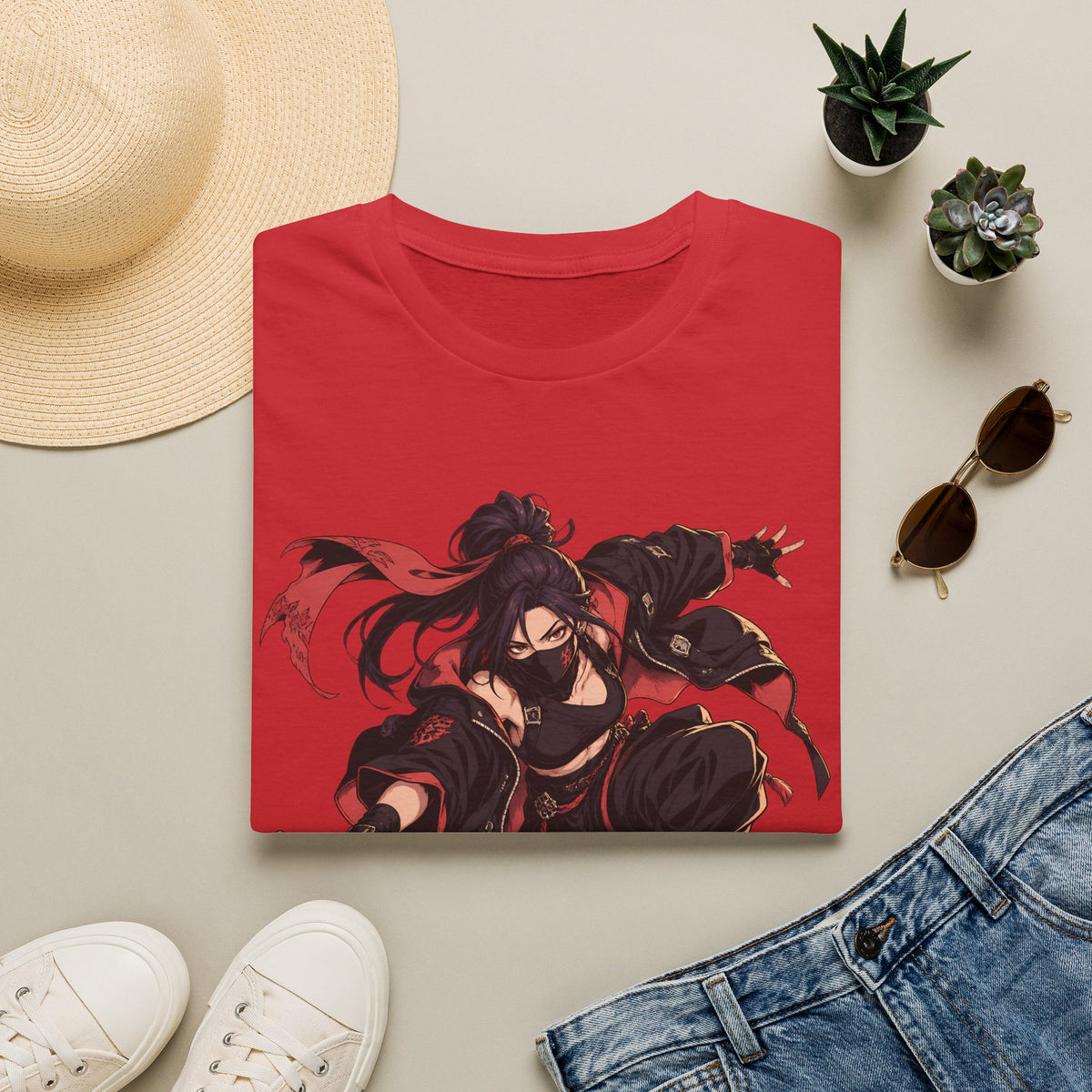 SHING! | Rooftop Samurai Girl | Japanese Anime Style Fight Shirt