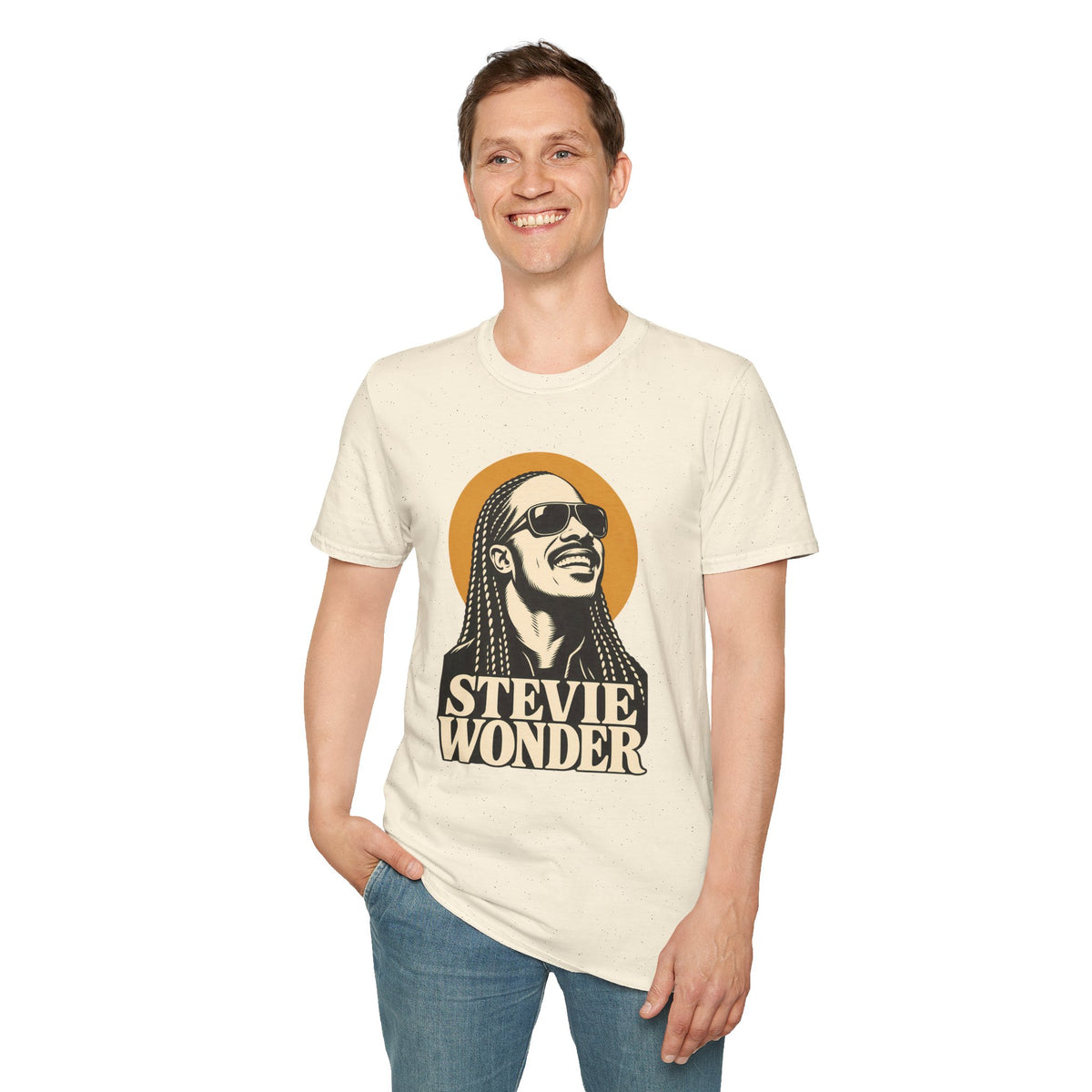 Stevie Wonder Graphic T-Shirt - Retro Soul Music Tee