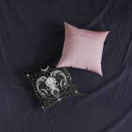 Ram Horned Skull Gothic Geometric Cushion | Decorative Sofa Pillow