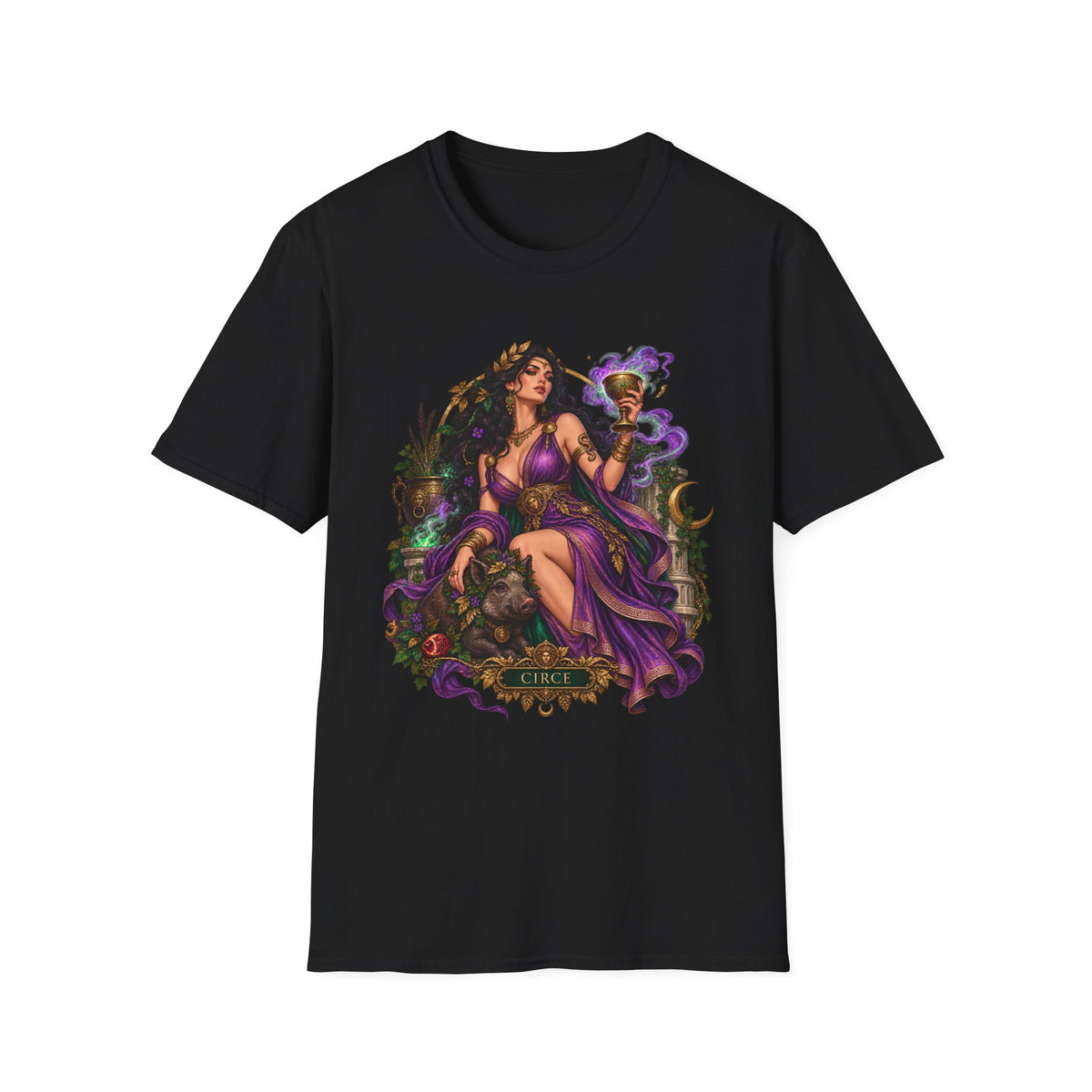 Circe Greek Mythology T-Shirt, Odyssey Enchantress Fantasy Art