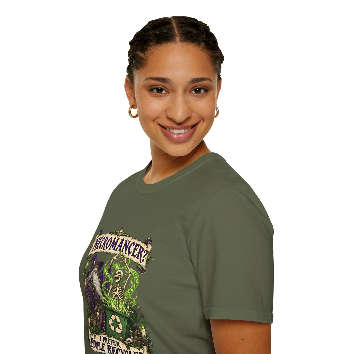 Necromancer? I Prefer People Recycler T-Shirt | Funny Gothic Halloween Tee