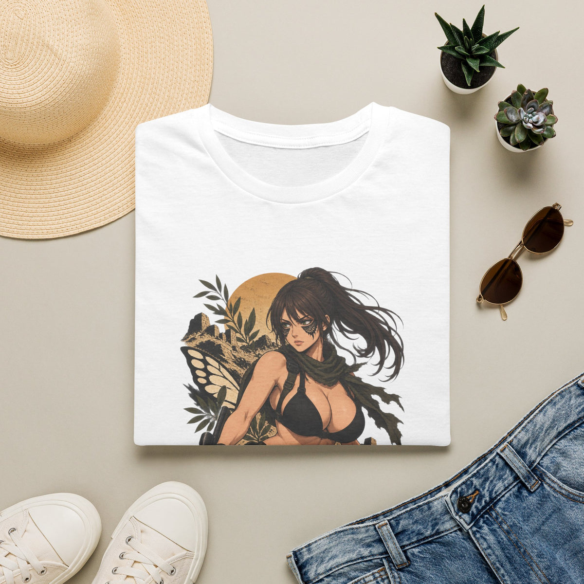 Quiet | Sexy Metal Gear Pin Up Girl | Anime Style Sniper Girl T-Shirt