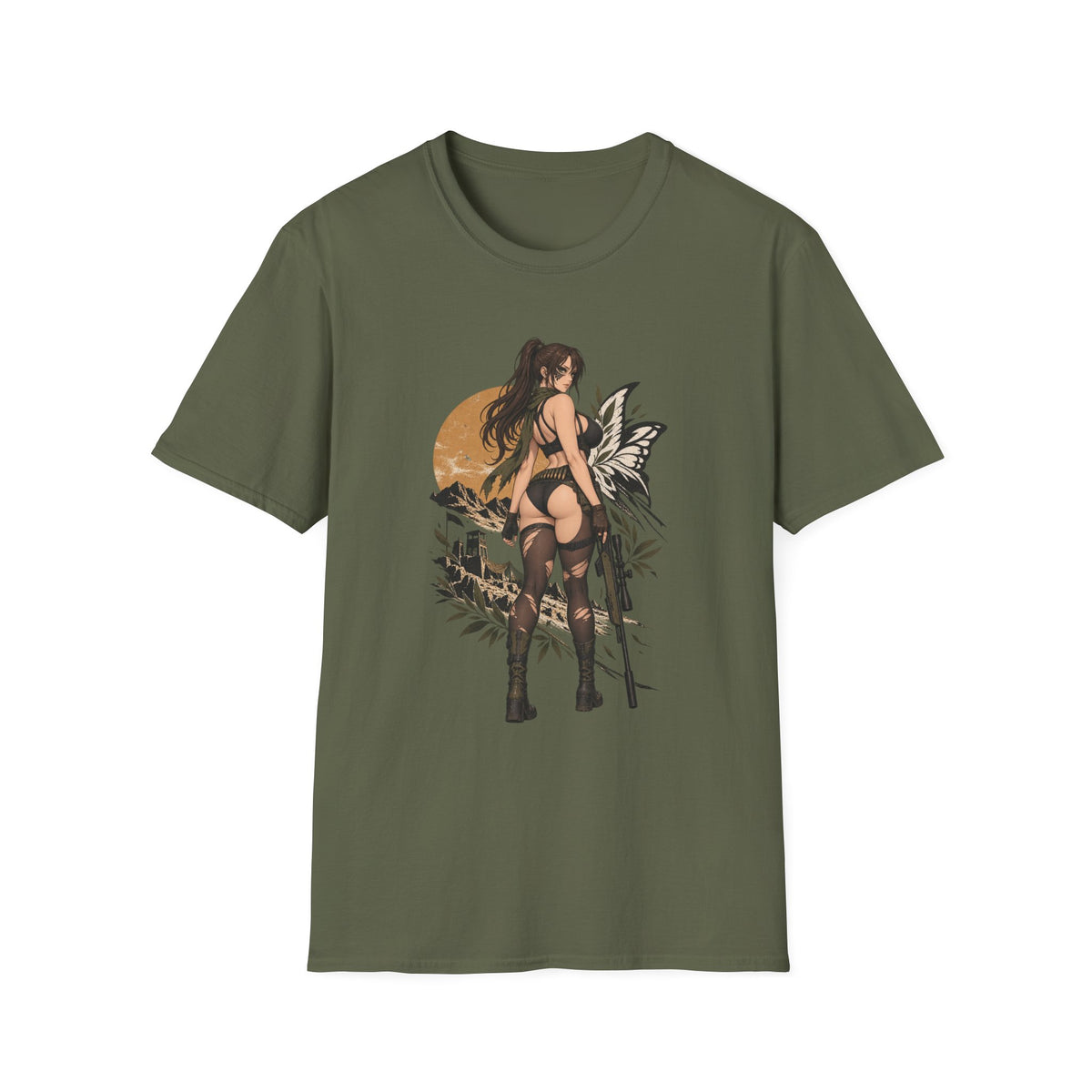 Metal Gear | Quiet | Sexy Pin Up Fantasy Sniper Girl T-Shirt