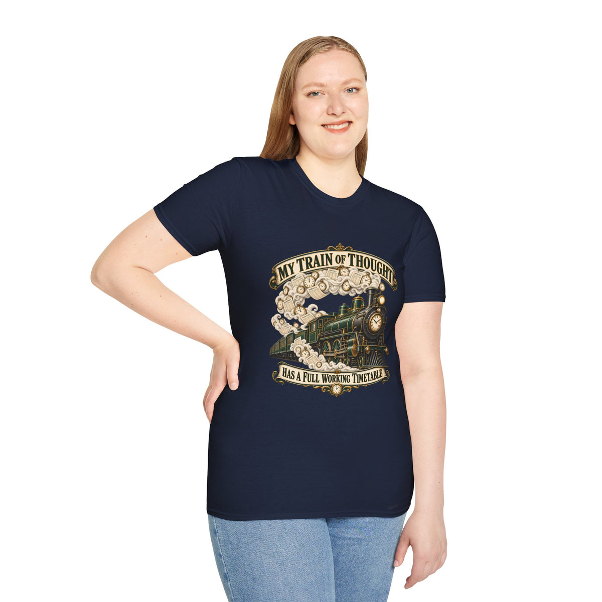 Train of Thought Vintage Steam Engine T-Shirt | My Train of Thought Has a Full Working Timetable