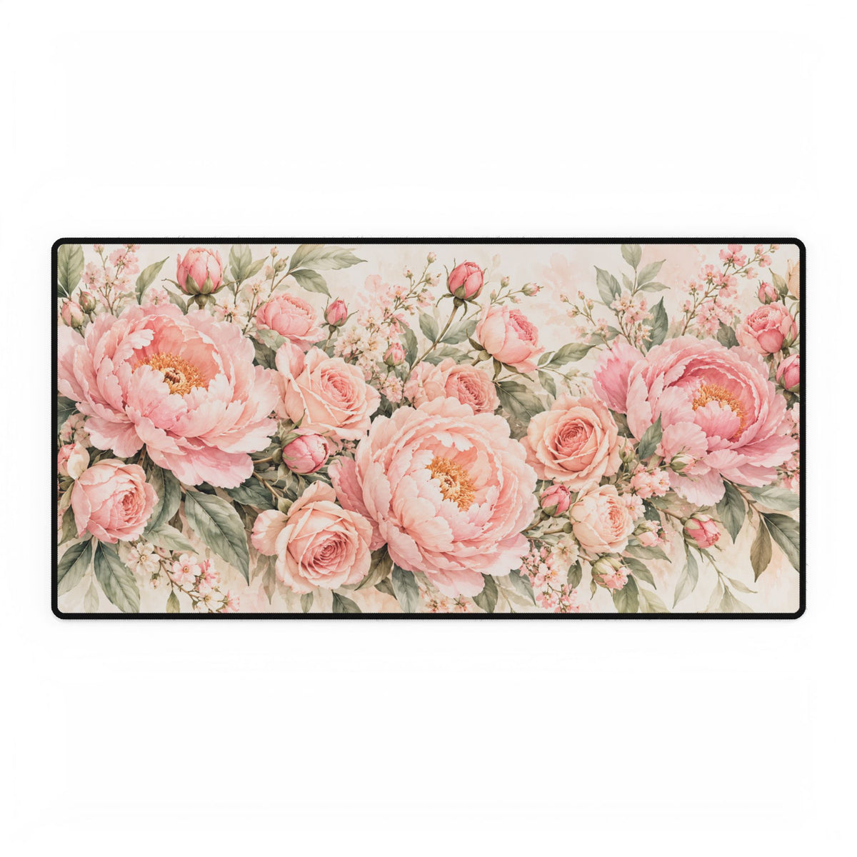 Blush Pink Peony Garden Floral Wall Art | Pastel Floral Design