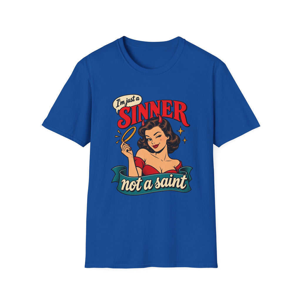 Retro Pinup | I'm Just a Sinner, Not a Saint | Graphic Tee