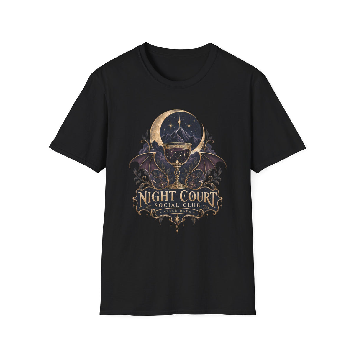 Night Court Social Club | ACOTAR Book Celestial Moon Graphic Shirt