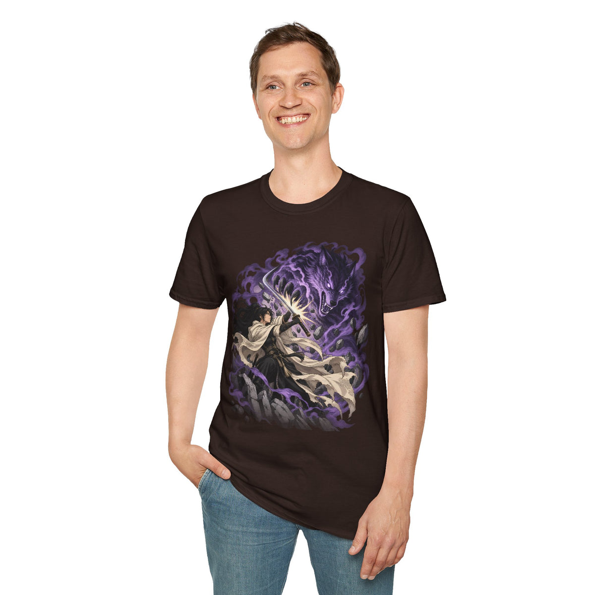 Trial of the Wolf | Samurai Anime Storm Warrior T-Shirt
