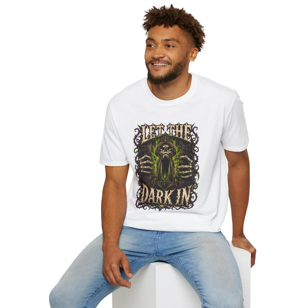 Let The Dark In T-Shirt - Gothic Grunge Skull Tee