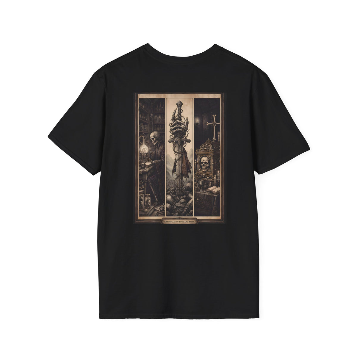 Dark Tarot-Inspired Graphic Tee — Hanging Hand & Occult Illustration