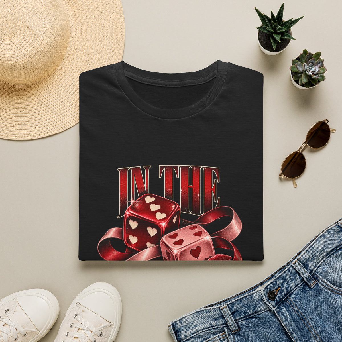 In The Middle | Sugababes | Retro Red Dice Graphic T Shirt