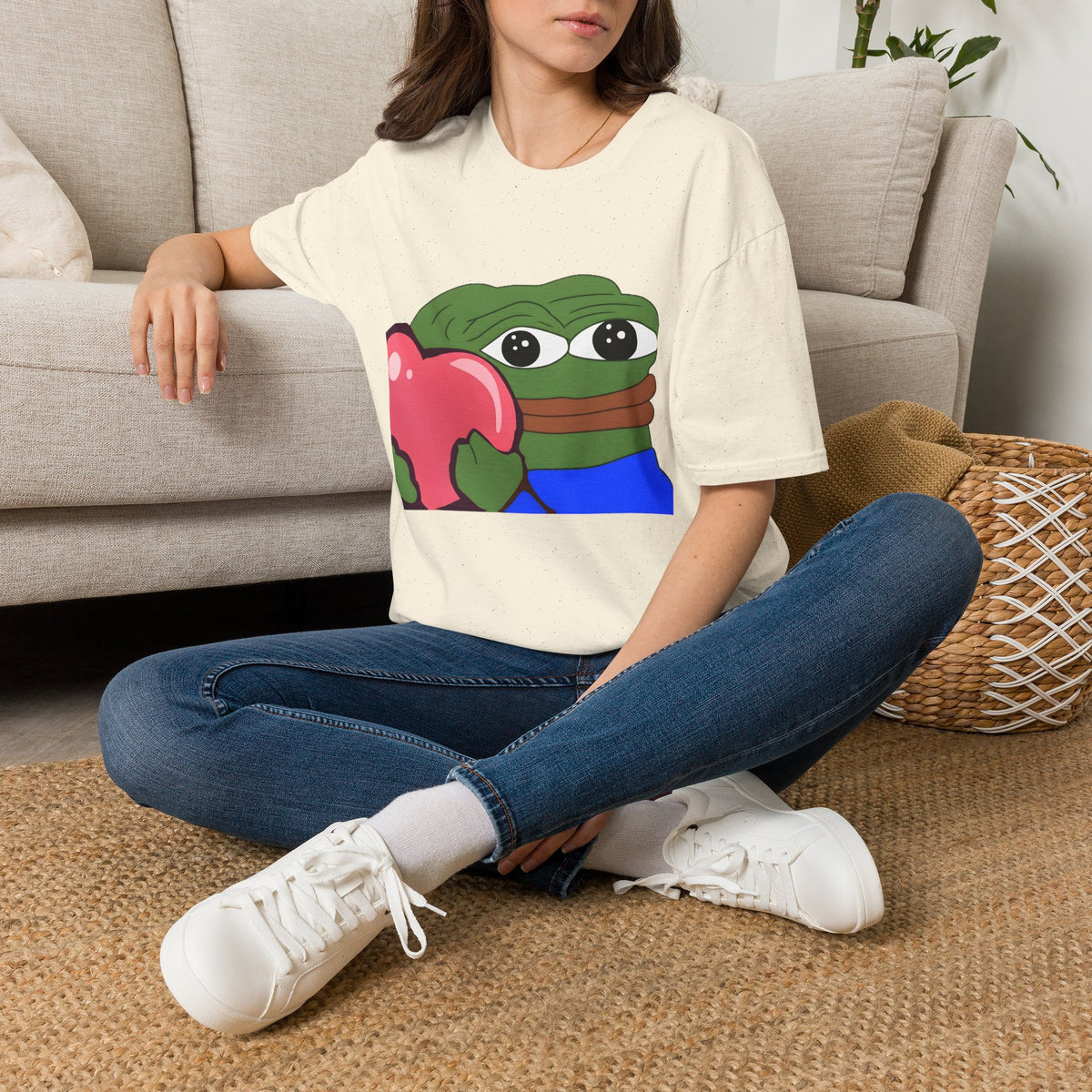 Pepe Hugging Heart T-Shirt
