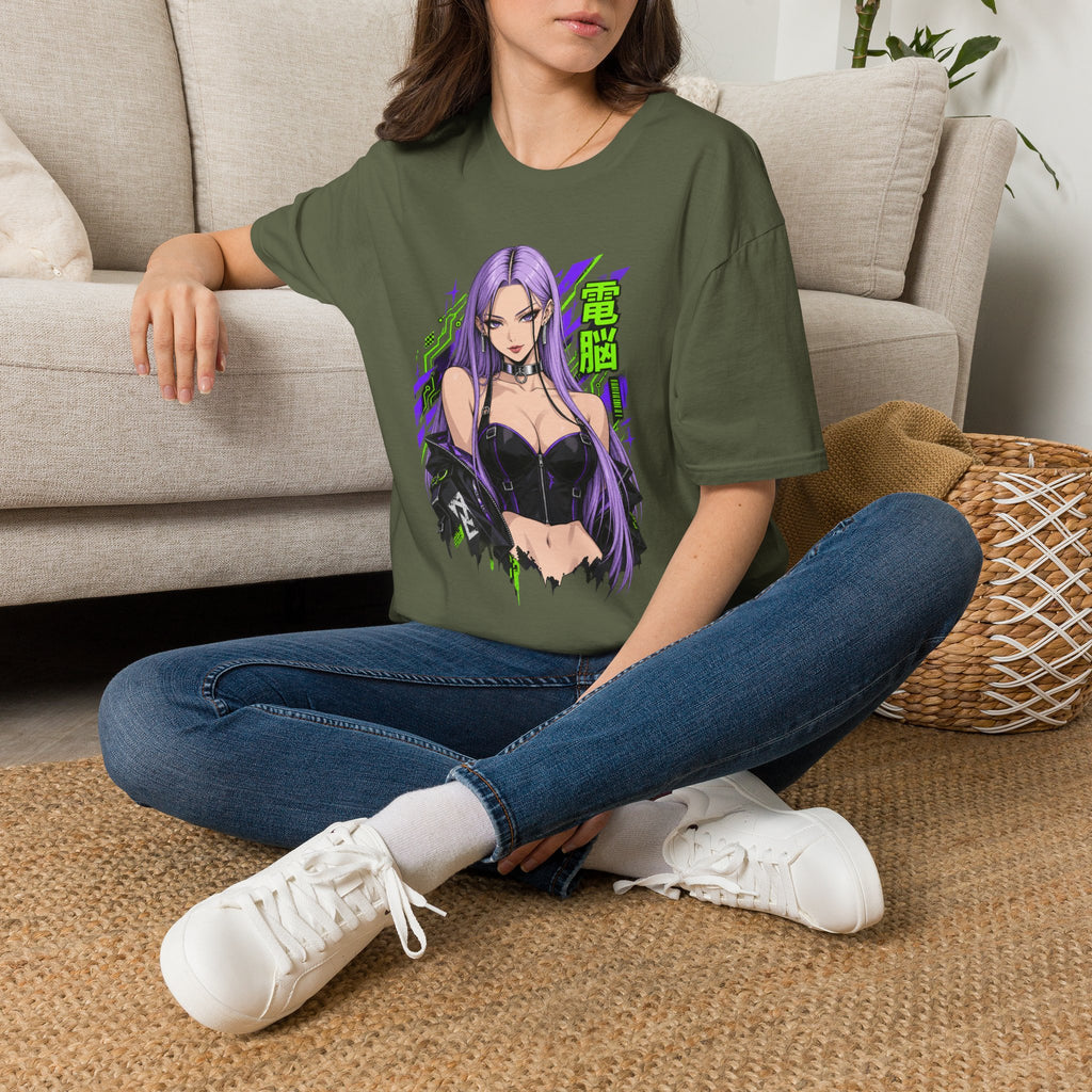 Violet | Anime Cyber Sexy Pin Up Girl T-Shirt