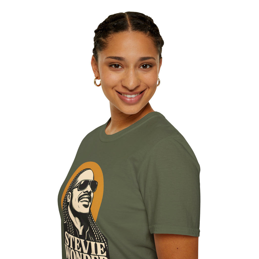 Stevie Wonder Graphic T-Shirt - Retro Soul Music Tee