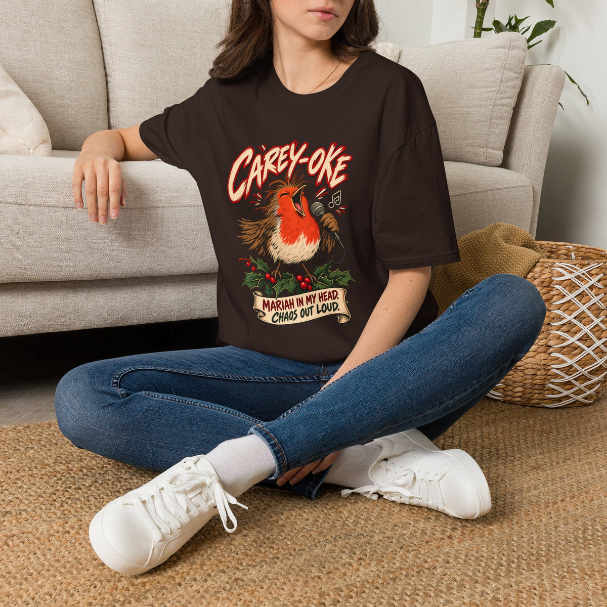 Robin 'Carey-oke' T-Shirt | Mariah in My Head Funny Holiday Tee