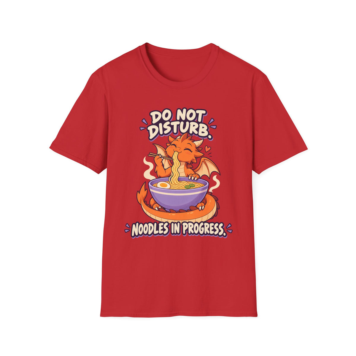 Do Not Disturb | Cute Ramen Eating Dragon Graphic Shirt
