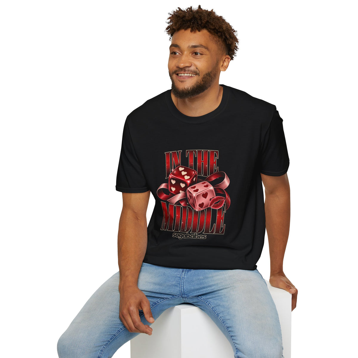 In The Middle | Sugababes | Retro Red Dice Graphic T Shirt
