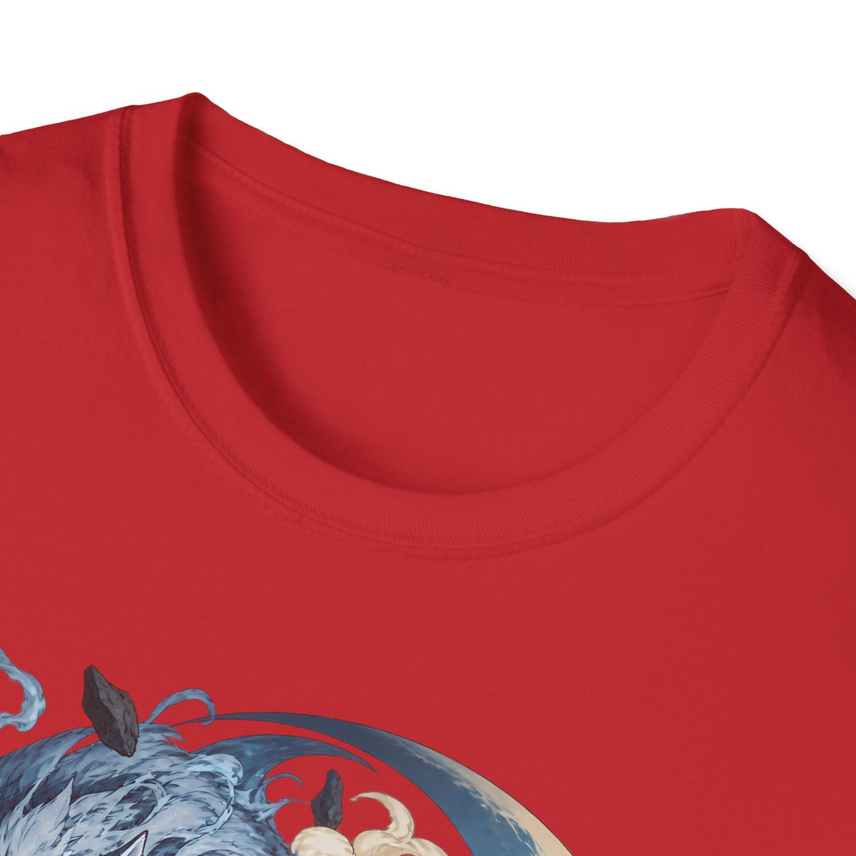 Wolf Spirit T-Shirt | Japanese Samurai | Yin Yang Blue & White Wolves Graphic Tee