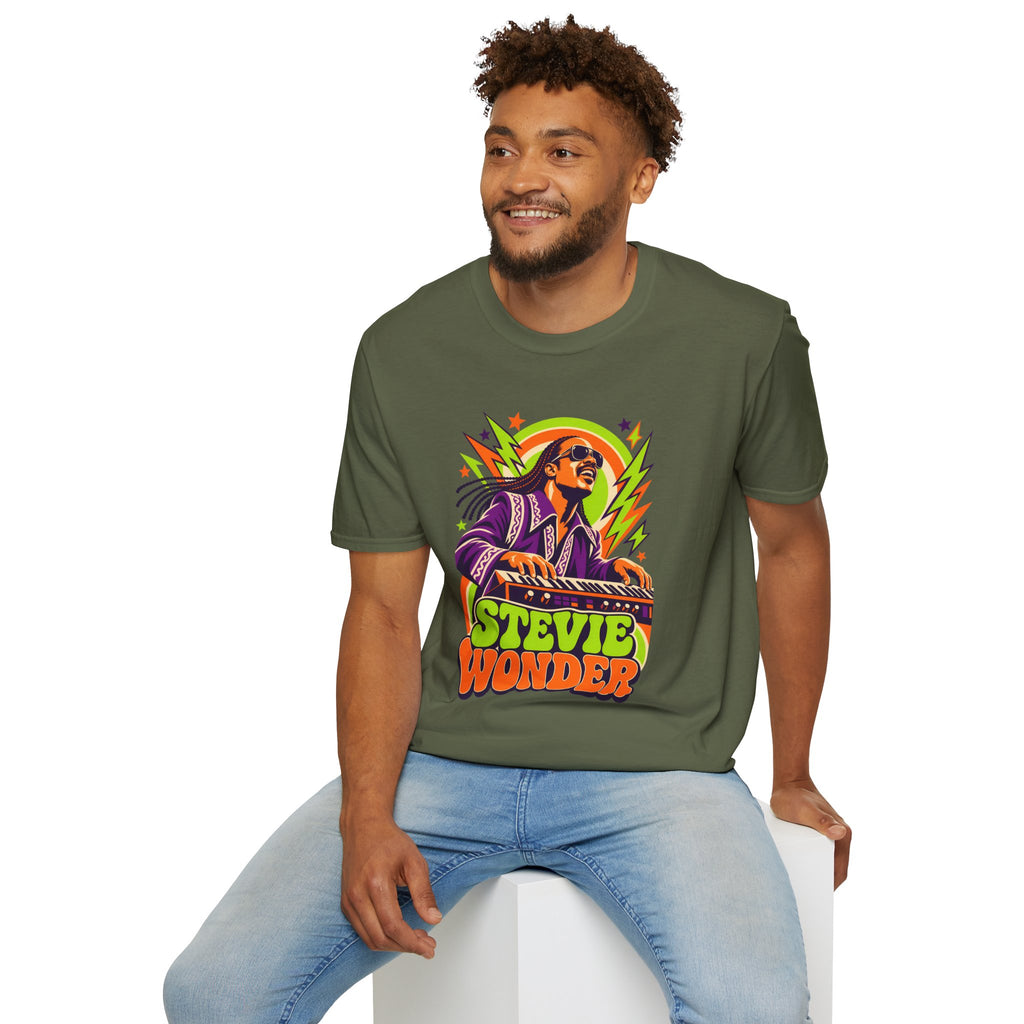 Retro Music Legend Stevie Wonder Graphic Tee