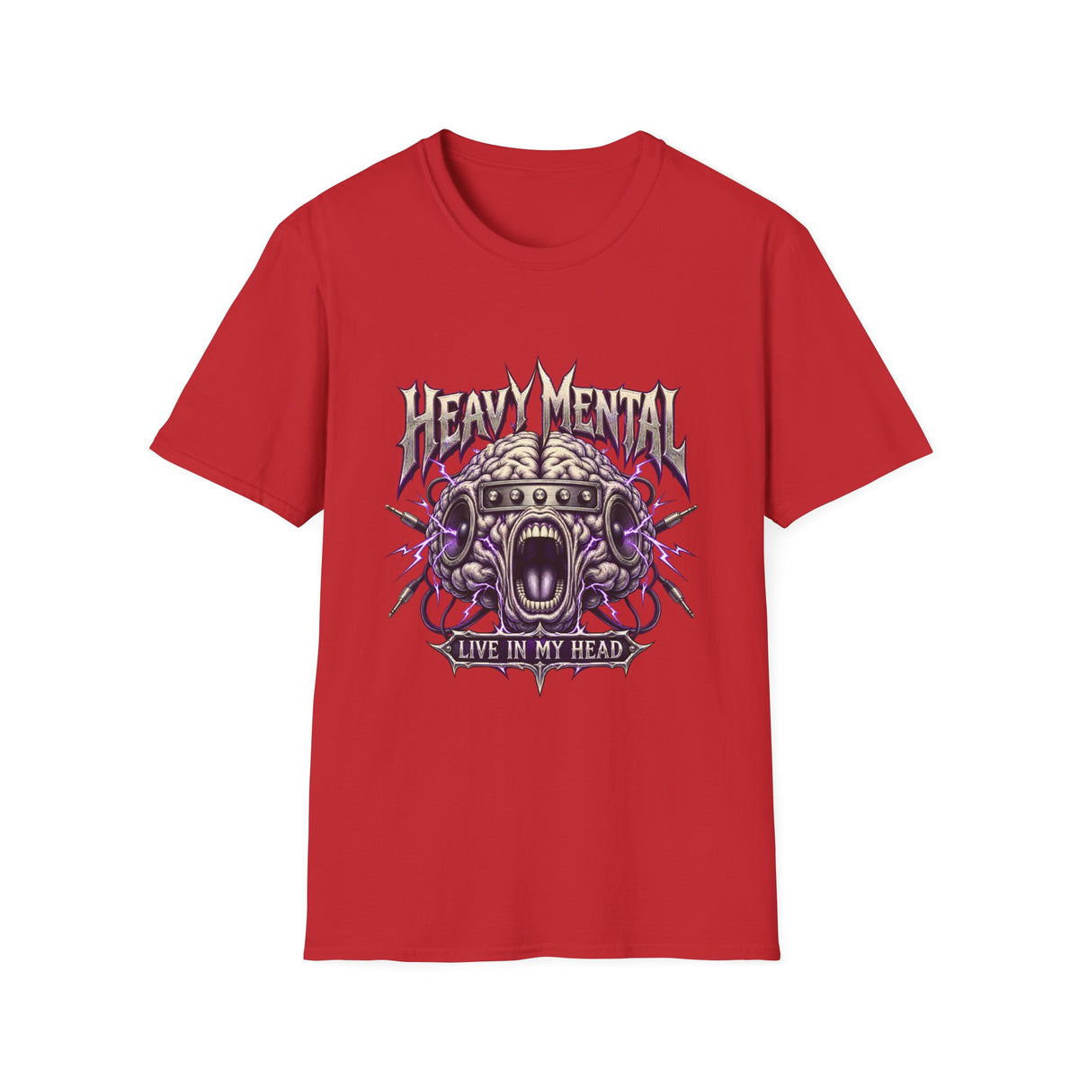 Heavy Mental T-Shirt | Live In My Head' Metal Graphic Tee