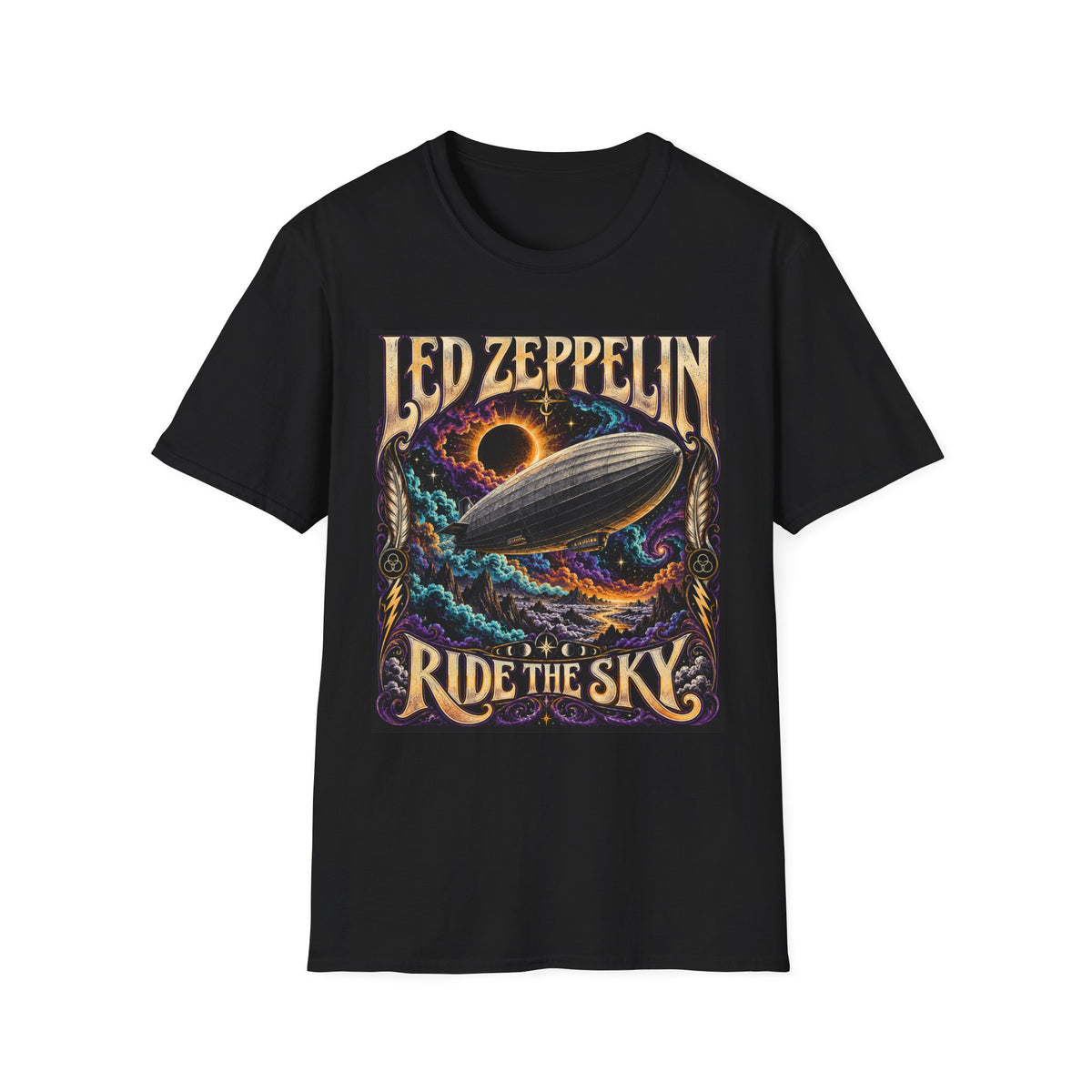 Led Zeppelin "Ride the Sky" Graphic T‑Shirt — Classic Rock Band Tee
