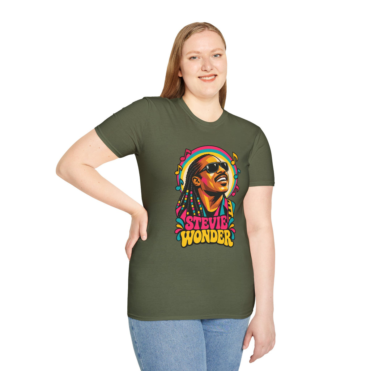Stevie Wonder Life in Colour Music Legend Portrait T-Shirt