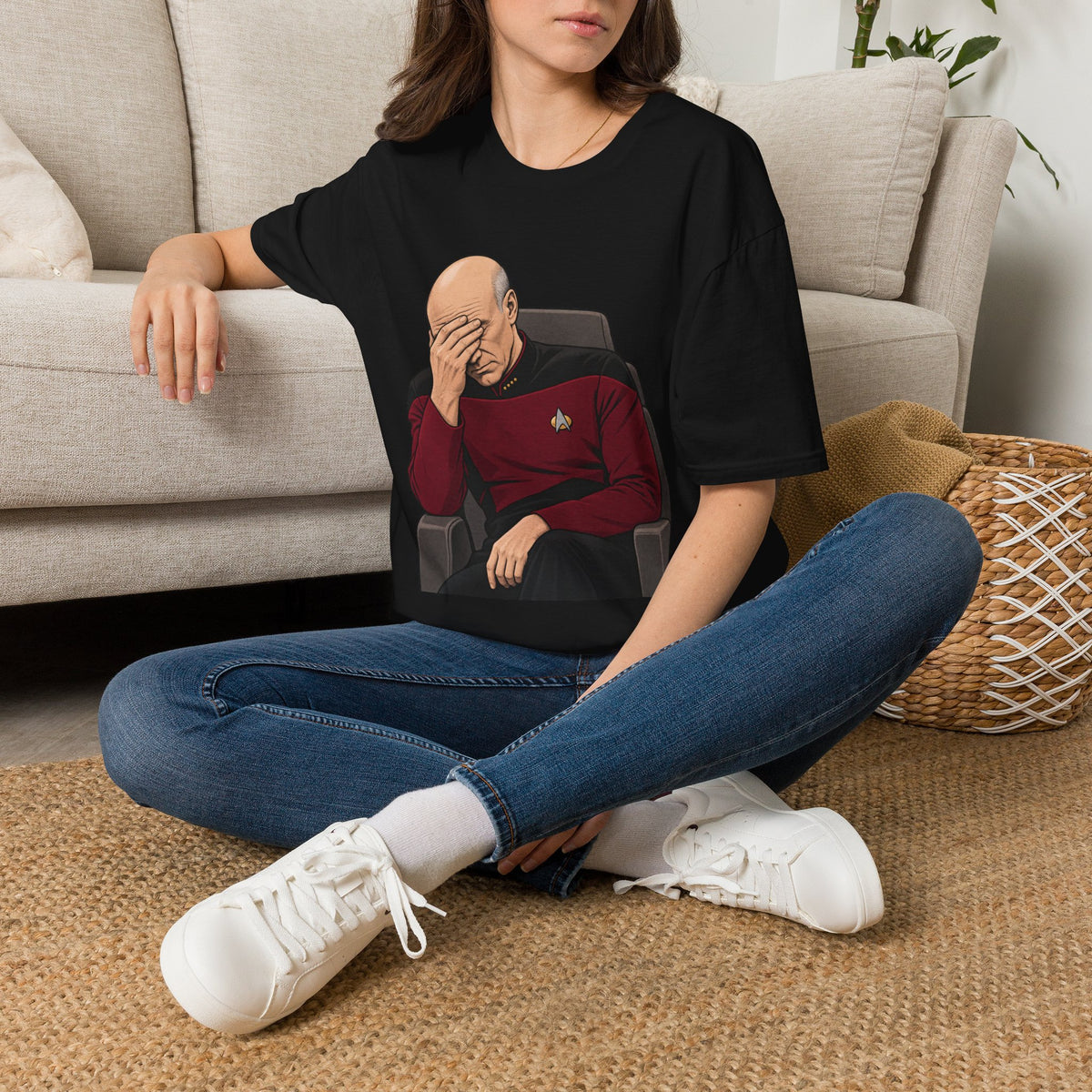 Facepalm The Final Frontier | Captain Picard | Meme | Graphic Tee