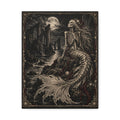 Canvas | Gothic Skeleton Mermaid | Occult Wall Art