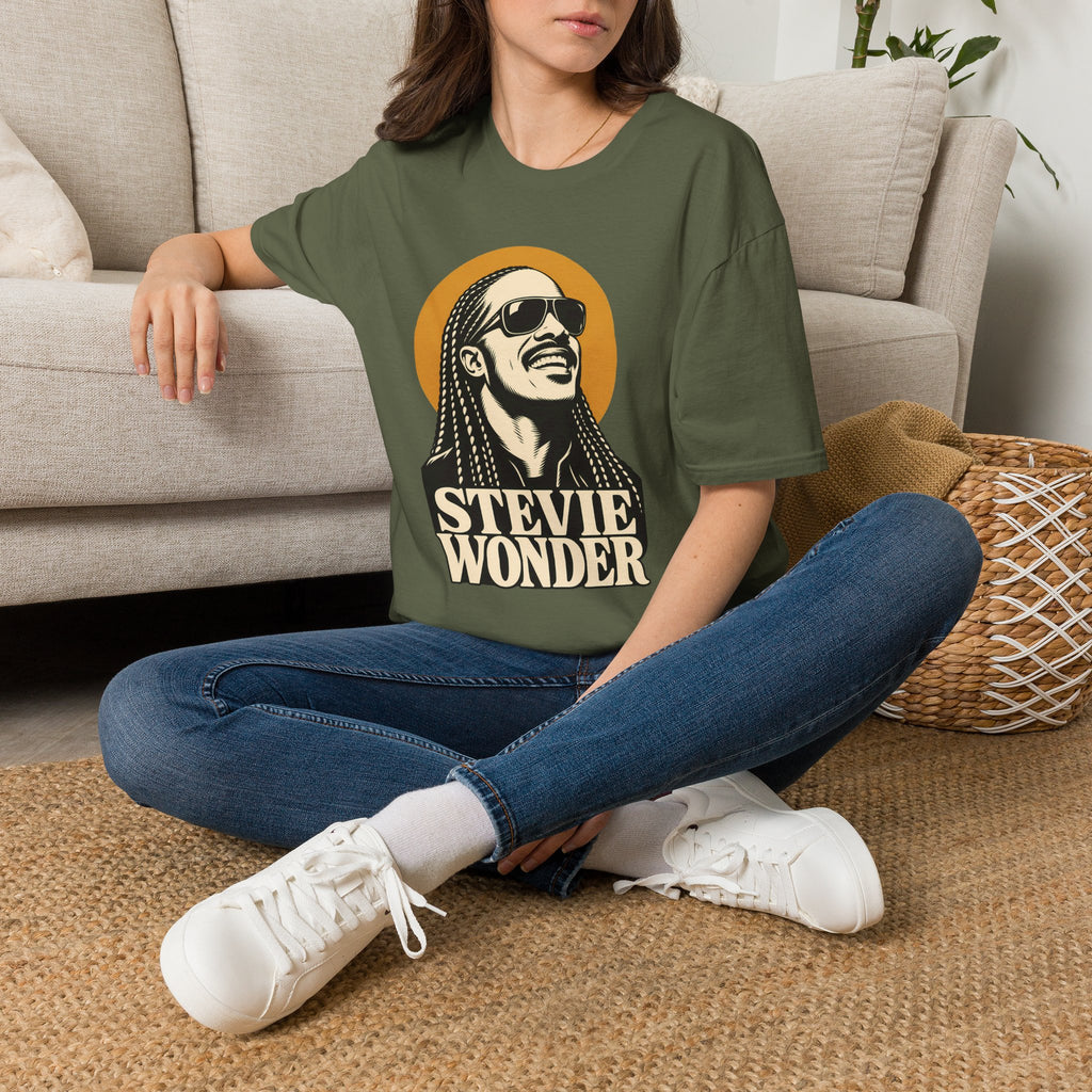 Stevie Wonder Graphic T-Shirt - Retro Soul Music Tee
