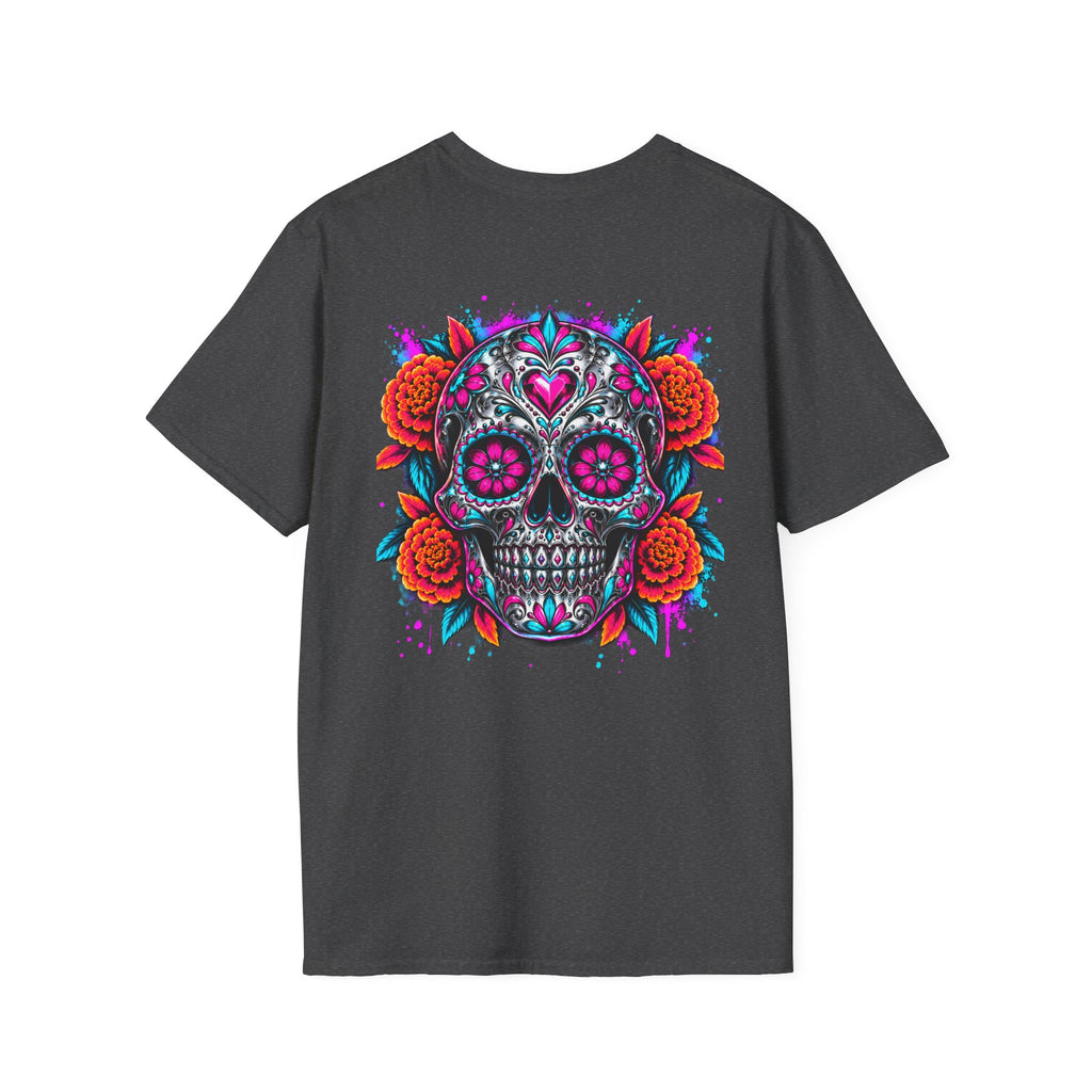 Sugar Skull | Colourful | Day of the Dead |  Floral Skull Tee