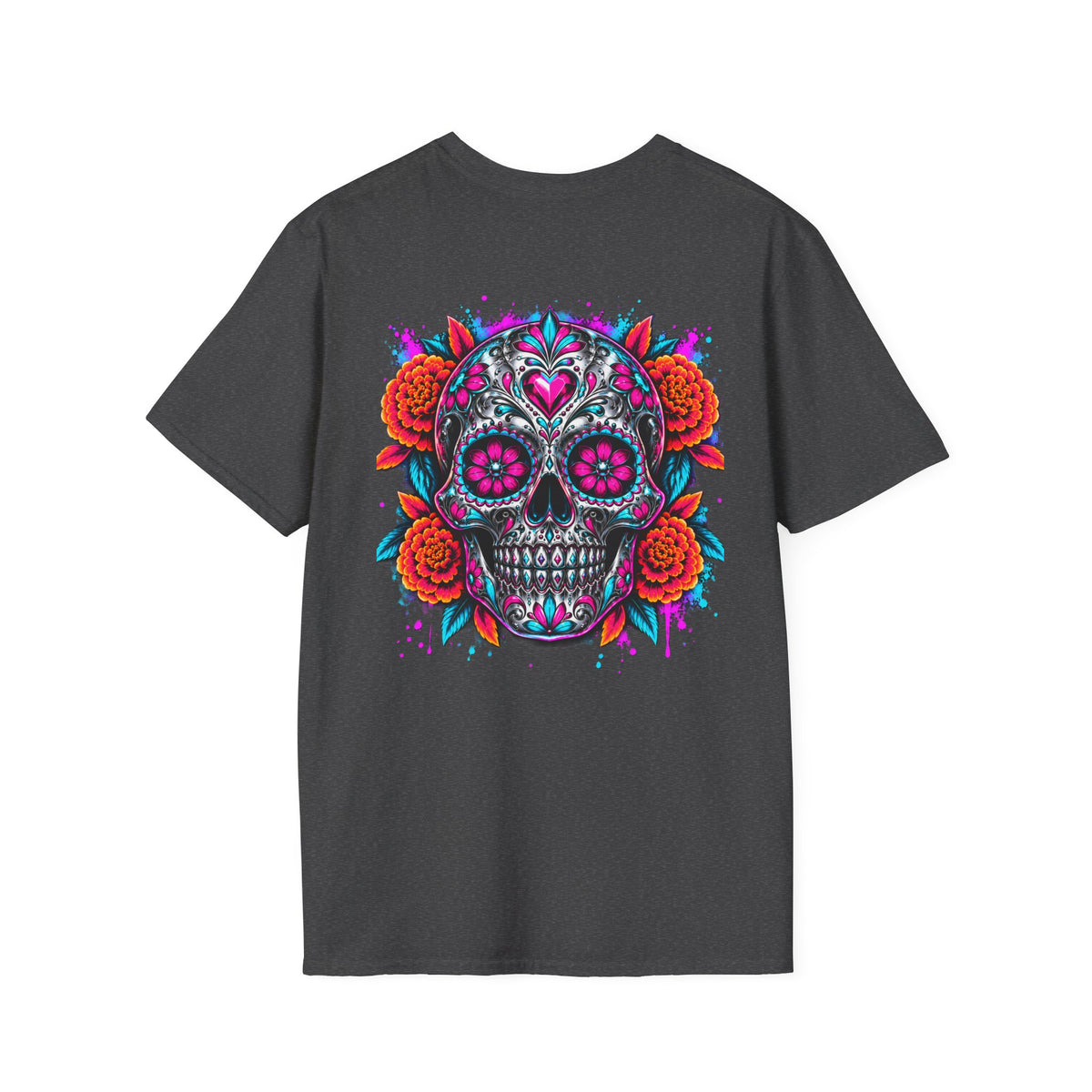 Sugar Skull | Colourful | Day of the Dead |  Floral Skull Tee