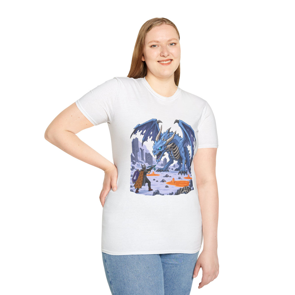 Vorkath Blue Ice Dragon T-Shirt - Fantasy Dragon Graphic Tee