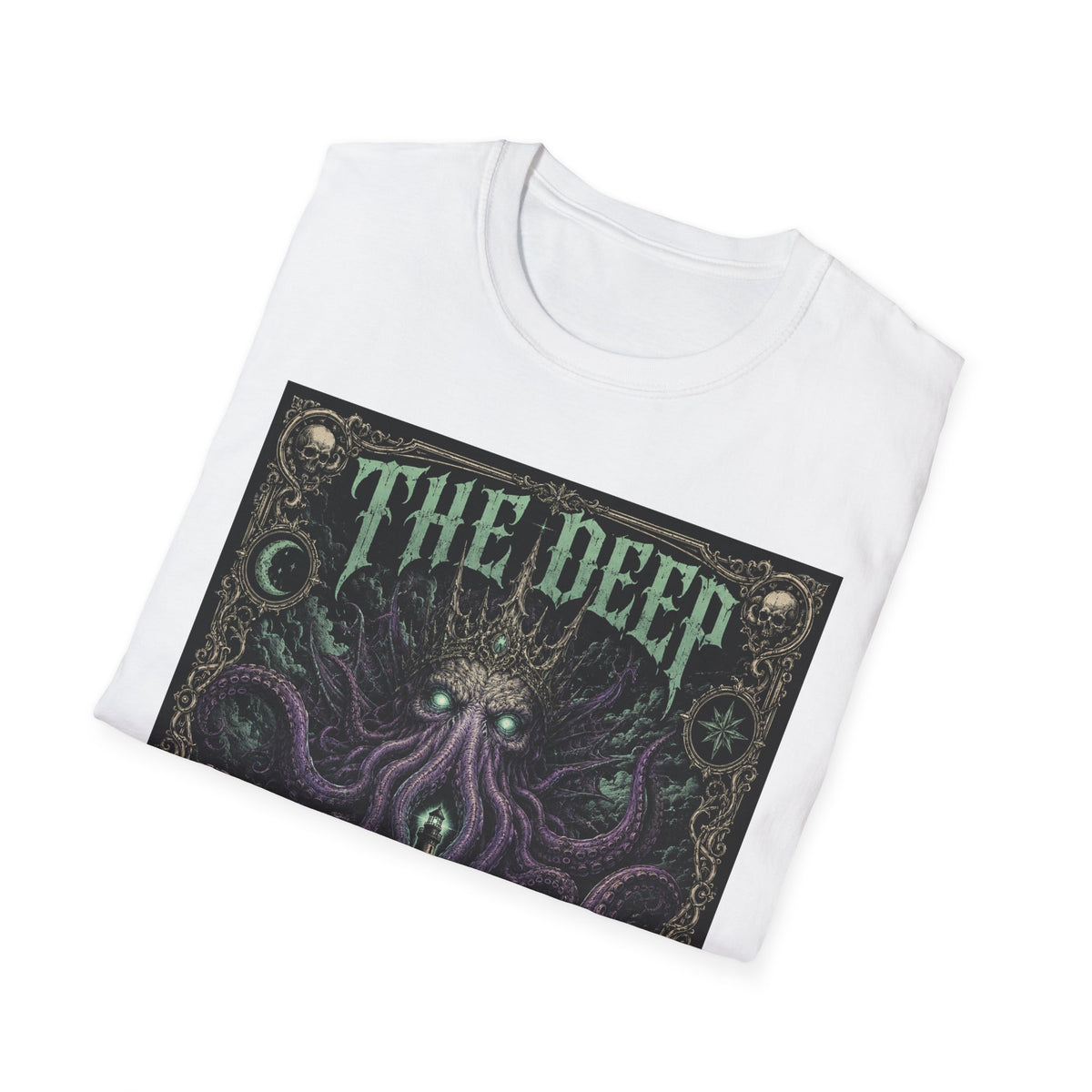 The Deep Remembers T-Shirt — Nautical Cthulhu Horror Graphic Tee