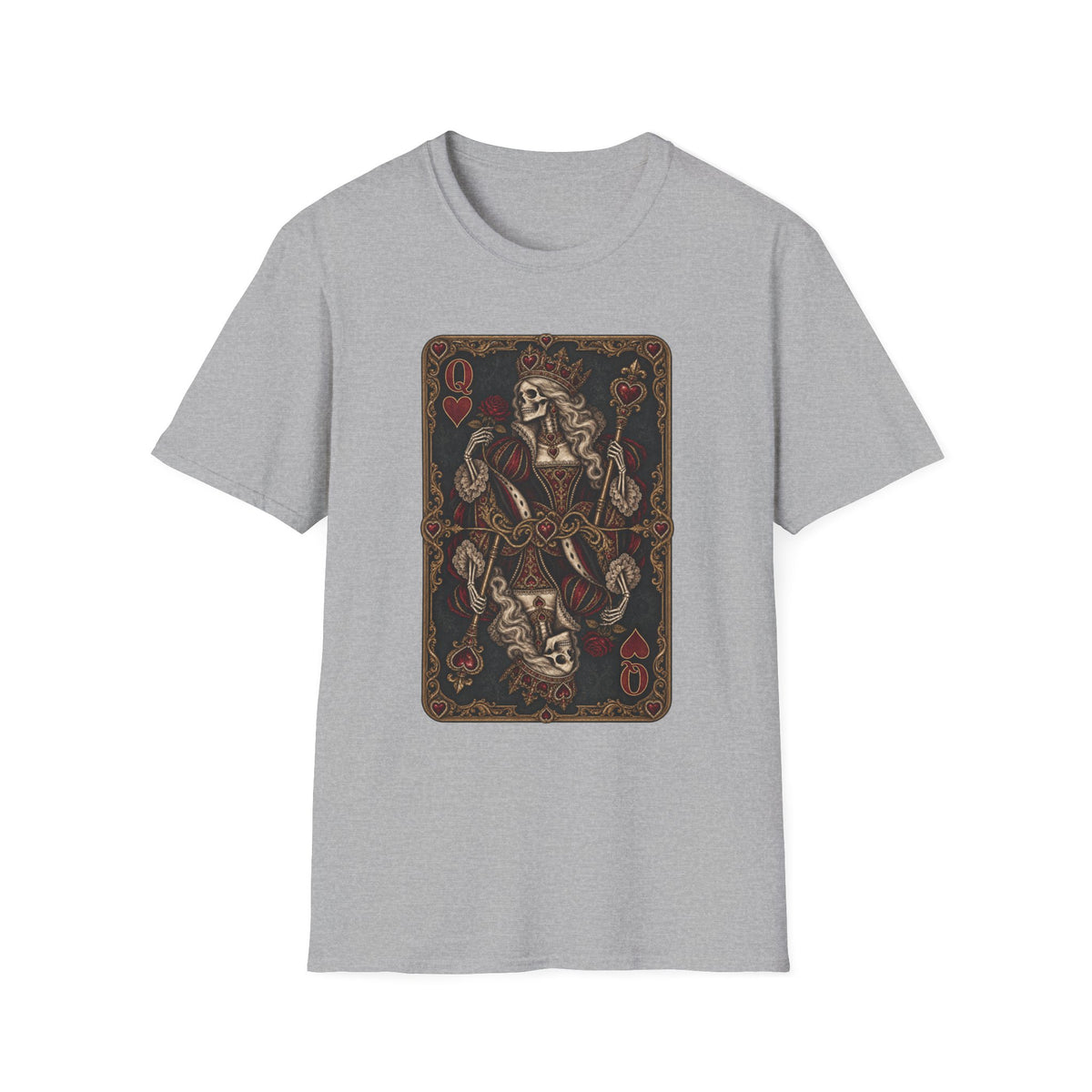 Queen of Hearts | Vintage | Playing Card | Dark Tee