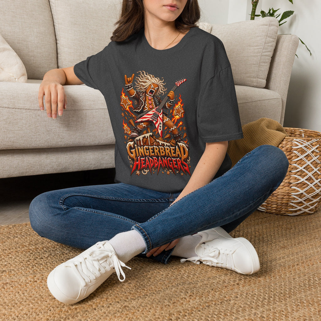 Gingerbread Headbangers | Christmas Funny Rock T-Shirt