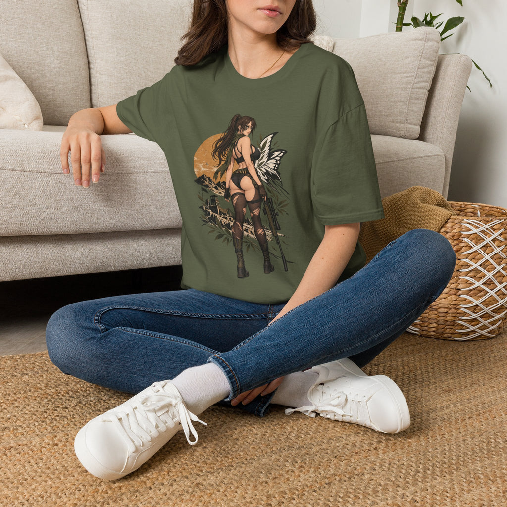 Metal Gear | Quiet | Sexy Pin Up Fantasy Sniper Girl T-Shirt