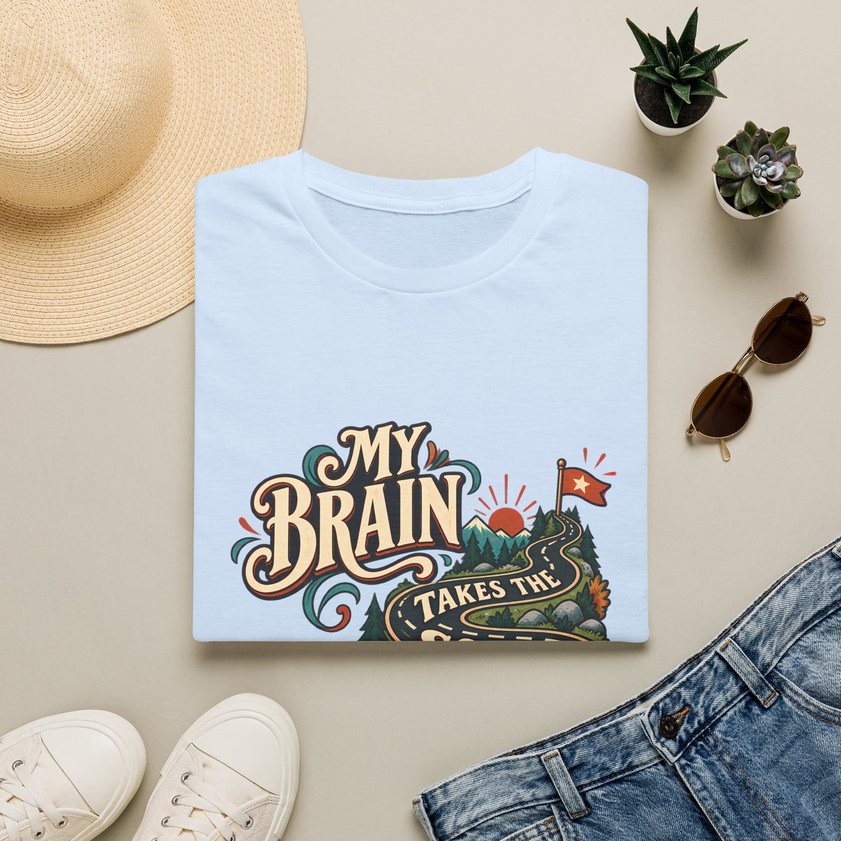 The Scenic Route | A Beautifully Different Mind | Neurodivergent Shirt