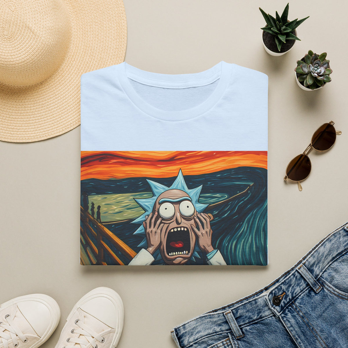 Rick Scream Tee — Rick and Morty Parody of The Scream T-Shirt