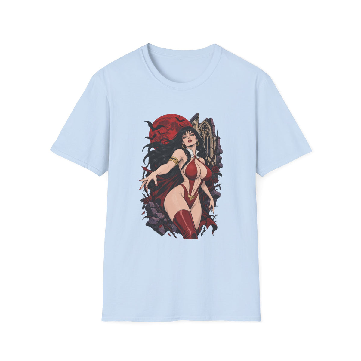 Vampirella | Sexy Vampire Queen | Pin Up Girl | Sexy Halloween Graphic T-Shirt
