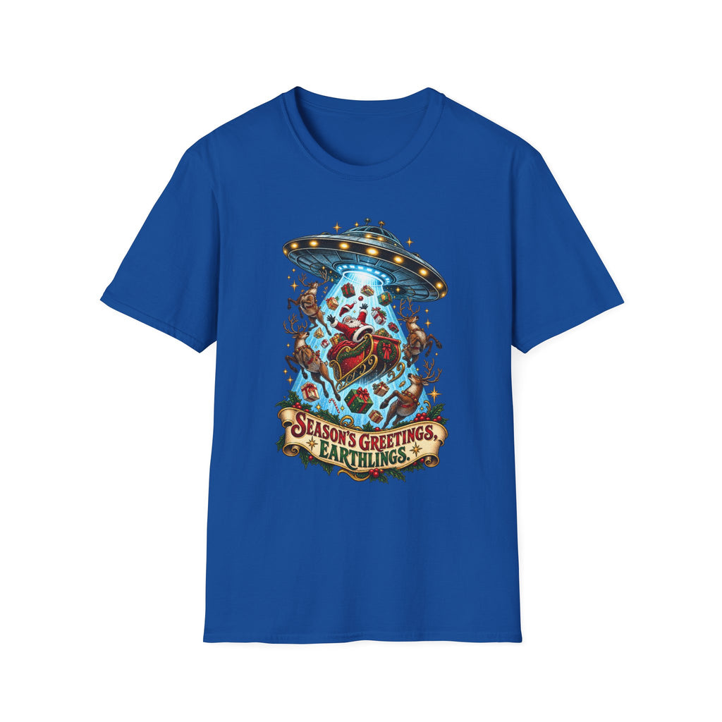 UFO Christmas | Season’s Greetings Earthlings UFO Christmas T-Shirt